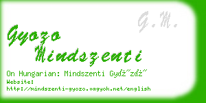 gyozo mindszenti business card